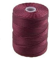 🧵 c-lon bead cord, wine - 0.5 mm, 92 yard spool: durable thread for jewelry making and beading projects logo