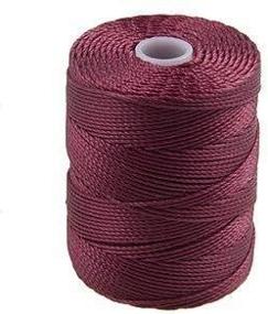 img 1 attached to 🧵 C-Lon Bead Cord, Wine - 0.5 mm, 92 Yard Spool: Durable Thread for Jewelry Making and Beading Projects