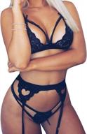 ultimate sensuality: 3-piece women's lingerie set with garter belt, lace teddy, and bra & panty for bridal and special occasions logo