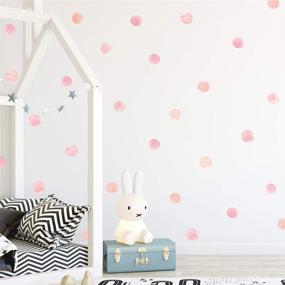 img 2 attached to 🎀 Pink Polka Dot Wall Decals Set - Whimsical Watercolor Dots for Girls' Nursery & Teens' Room Decor (36pcs, 6 Sheets)