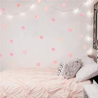 🎀 pink polka dot wall decals set - whimsical watercolor dots for girls' nursery & teens' room decor (36pcs, 6 sheets) логотип