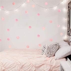 img 4 attached to 🎀 Pink Polka Dot Wall Decals Set - Whimsical Watercolor Dots for Girls' Nursery & Teens' Room Decor (36pcs, 6 Sheets)