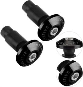 img 1 attached to 🏍️ 22mm 7/8inch Rubber Motorcycle Handlebar End Slider Plug Caps for Racing ATV Offroad - Suuonee Handlebar Plug (Black)