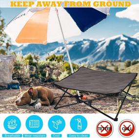 img 3 attached to KingCamp Elevated Dog Bed: Stable Durable Frame, Washable Sleeping Mat & Carry Bag - Medium