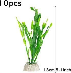 img 3 attached to 🐠 Enhance Your Fish Tank with Colorful Artificial Seaweed & Goldfish Hides - Set of 10 Aquarium Plants for a Stunning Waterscape (Size-S)
