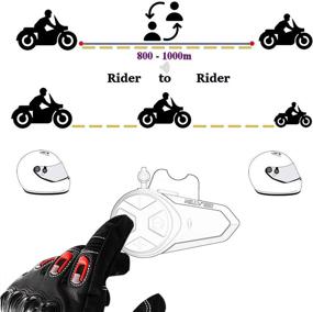 img 2 attached to 🏍️ Gelaten Motorcycle Bluetooth Headset BT-S3 Helmet Intercom Universal for Snowmobile, Mountain, and Road - Interphone Communication Systems Supporting up to 3 Riders (2 Pack)