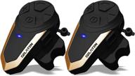 🏍️ gelaten motorcycle bluetooth headset bt-s3 helmet intercom universal for snowmobile, mountain, and road - interphone communication systems supporting up to 3 riders (2 pack) логотип