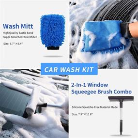 img 3 attached to 🚗 FALEYA.WZW Car Wash Cleaning Kit - Complete 13Pcs Detailing Tools for Exterior & Interior - Soft & Durable Design - Ultimate Box for All-Surfaces Washing, Drying, and Care