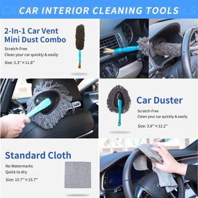 img 1 attached to 🚗 FALEYA.WZW Car Wash Cleaning Kit - Complete 13Pcs Detailing Tools for Exterior & Interior - Soft & Durable Design - Ultimate Box for All-Surfaces Washing, Drying, and Care