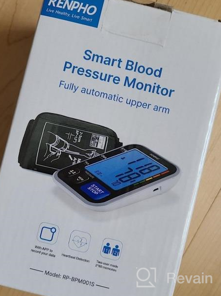 img 1 attached to Wireless Smart Blood Pressure Monitor With Bluetooth Connectivity & Unlimited Memory: Perfect Christmas Gift For Men And Women review by Jessica Young