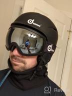 img 1 attached to Odoland Snow Helmet And Goggles Combo - The Perfect Safety Gear For Snow Sports Enthusiasts review by Demian Shah