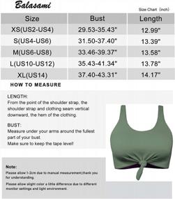 img 1 attached to Women'S Retro Scoop Neck Bow Knot Front Padded Tank Crop Top Bikini Swimsuit Top - Balasami
