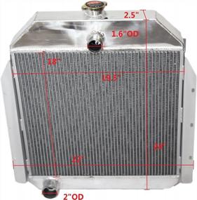 img 1 attached to Производительный 3-рядный алюминиевый радиатор и 16-дюймовый вентилятор для комбайна International 1941-1949 гг
