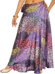 img 3 attached to 🌺 Floral Printed Women's Wrap Skirts from Exotic India