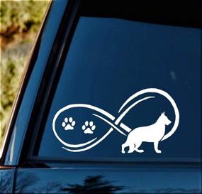 img 1 attached to 🐾 Eye-catching H1001 Infinity German Shepherd Dog Decal Sticker - Express Your Love for German Shepherds!