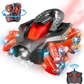 img 4 attached to Standable Stunt Car For Kids - 4WD Remote Control Toys With 360° Rotating - Perfect Birthday Gift For Boys And Girls Aged 4-12 - VERTOY RC