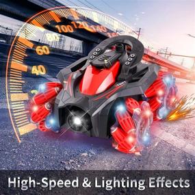 img 1 attached to Standable Stunt Car For Kids - 4WD Remote Control Toys With 360° Rotating - Perfect Birthday Gift For Boys And Girls Aged 4-12 - VERTOY RC