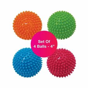 img 3 attached to Enhance Your Baby'S Gross Motor Skills With 4 Vibrant, Textured 4" Edushape Sensory Balls For Babies Aged 6 Months And Up - Trendy Colors Pack Perfect For Optimal Developmental Playtime