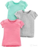 👕 pack of 3 solid short-sleeve tee shirts for babies, toddlers, and girls by simple joys логотип