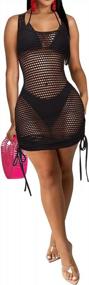 img 2 attached to SeNight Women'S Sheer Crochet Swimsuit Cover Up – Sexy Sleeveless Maxi Dress For Beach And Pool Party, Ideal Bikini See Through Swimwear