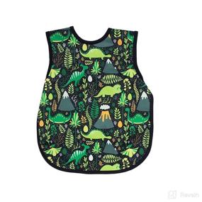 img 4 attached to Shop the BapronBaby Dino Days Bapron: 🦖 Soft Waterproof Stain Resistant Bib for All-Day Messy Adventures!