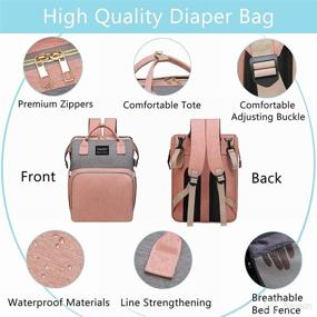 img 2 attached to 👶 Convenient and Versatile 8 in 1 Diaper Baby Bag: Changing Station, Foldable Bassinet, Mosquito Net, USB Charge Port, and more!