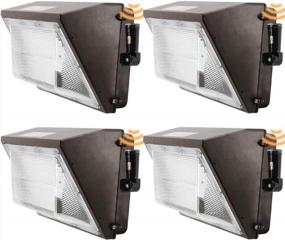 img 3 attached to Powerful LED Wall Pack Lights - 100W, 11000LM, 5000K - Dusk-To-Dawn Photocell, Waterproof - Perfect For Commercial & Industrial Outdoor Security Lighting - 4PK