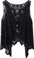 boho hippie cotton knit cardigan: sleeveless open stitch crochet vest for women by flygo logo