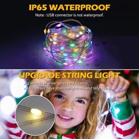 img 3 attached to 🎄 Enhance your Decor with HOMEYA Color Changing Fairy Lights: Remote & APP Control, Music Sync, Timer & more - 33ft 100 LED Christmas String Lights in 8 Colors and 10 Modes, Waterproof for Outdoor & Indoor Decorations