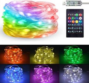 img 4 attached to 🎄 Enhance your Decor with HOMEYA Color Changing Fairy Lights: Remote & APP Control, Music Sync, Timer & more - 33ft 100 LED Christmas String Lights in 8 Colors and 10 Modes, Waterproof for Outdoor & Indoor Decorations