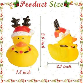 img 2 attached to 🎅 Haooryx 20Pcs Christmas Rubber Duckies Toys: Festive Novelty Ducks for Kids, Ideal for Classroom Prizes, Party Decorations, Birthday Gifts, Xmas Holiday Party Favors & Goodie Bag Fillers