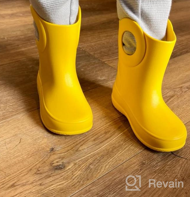 img 1 attached to USA-Made Okabashi Kids Kendall Rain Boot with Waterproof Design, Machine Washable Feature, Latex-Free, Easy-On Handles - Sustainable & SEO-Friendly review by Shawn Hodges