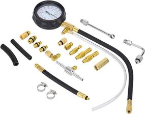 img 3 attached to 🚗 Premium Red01 Auto Fuel Injection Pump Pressure Tester Gauge Kit for Cars, Trucks & Vehicles - 0-140 PSI Engine Diagnostic Tool