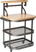 ash butcher block baker's cart with hammered steel finish by enclume logo