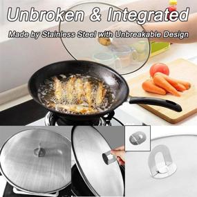 img 3 attached to Efficient Frying With Snowyee'S 2-In-1 Stainless Steel Grease Splatter Screen Set - Large 13" And Small 10