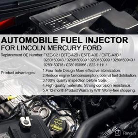 img 2 attached to 🔥 Dasbecan Fuel Injector Set of 8 Compatible with Ford Bronco Crown Victoria E150 E250 E350 Excursion Expedition F150 F250 F350 Mustang Thunderbird Lincoln Town Car 1986-2005 - Replaces# 0280150943