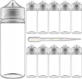 img 4 attached to 🦍 Chubby Gorilla 120mL V-3 Clear PET Unicorn Plastic Bottles (10 Pack) - Squeeze & Juice Bottles: Authentic Chubby Gorilla Dropper Bottle with Squeeze Dropper