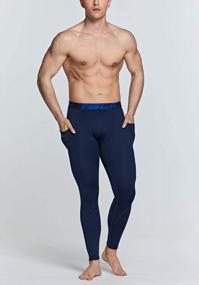 img 2 attached to Men'S Thermal Compression Pants: TSLA 1 Or 2 Pack For Sports, Running, And Winter Base Layer Bottoms - Athletic Leggings And Tights
