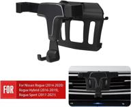 premium 1797 phone mount holder for nissan rogue accessories 2014-2020 - upgraded dash navigation cradle, air outlet & gravity design - black logo