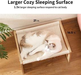 img 3 attached to 🐱 FUKUMARU Cat Bed: Elevated Swing Chair for Indoor Cats - Perfect Pet Hammock for Cats and Small Dogs Up to 40 lb