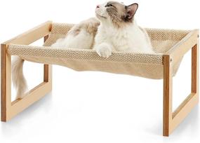 img 4 attached to 🐱 FUKUMARU Cat Bed: Elevated Swing Chair for Indoor Cats - Perfect Pet Hammock for Cats and Small Dogs Up to 40 lb