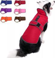 waterproof reflective winter dog jacket with reversible stormguard, windproof coat for cold weather, warm coat vest for small, medium, large dogs - red (size s) by migohi 标志