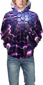 img 1 attached to FLYCHEN Fashion Printed Sweatshirt Pullover Boys' Clothing : Fashion Hoodies & Sweatshirts
