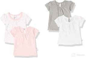 img 4 attached to HonestBaby Organic Cotton T Shirt Multi Packs Apparel & Accessories Baby Girls