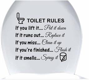 img 1 attached to DIY Removable Toilet Rules Wall Quotes Stickers - Bestjybt Washroom Bathroom Decals WC Sign Vinyl Art Decor For Kids Living Room Home Decorations