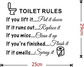 img 3 attached to DIY Removable Toilet Rules Wall Quotes Stickers - Bestjybt Washroom Bathroom Decals WC Sign Vinyl Art Decor For Kids Living Room Home Decorations