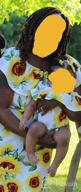 картинка 1 прикреплена к отзыву Цветочные платья из шифона для мамы и дочери с бантом-руфлями: идеальные совпадающие наряды для пляжа, с короткими рукавами от Edris Holwell