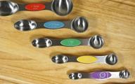 img 1 attached to Stainless Steel Magnetic Measuring Spoons Set Of 5 For Dry And Liquid Ingredients With Teaspoon And Tablespoon Measurements review by Michael Hemmig