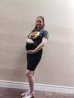 img 1 attached to Maternity Dress For Women: Short Sleeve Ruched Pregnancy Clothes By Smallshow review by Daniel Pesicek