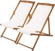 relax in style: beach sling chair set with adjustable frame and solid wood construction logo